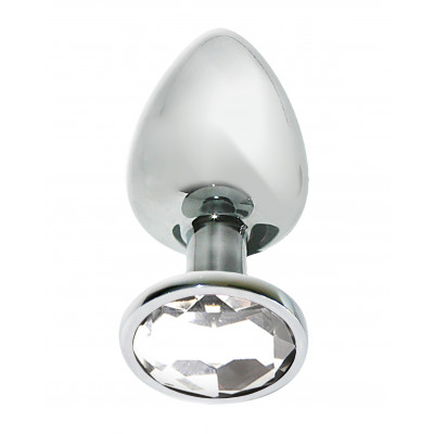 Mai Attraction No.73 Metal Plug with Stone M Silver