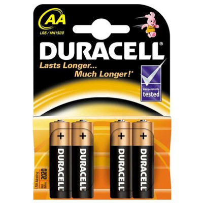 Batéria alkalická Duracell AA 4ks