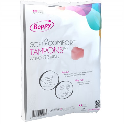 Beppy Soft+Comfort Tampons DRY - Penové tampóny bez šnúrky 30ks