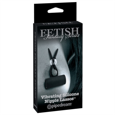 Fetish Fantasy Limited Edition Vibrating Silicone Nipple Lassos - Vibračné svorky na bradavky