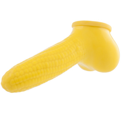 Toylie Latex Penis Sleeve Corn 15cm Yellow