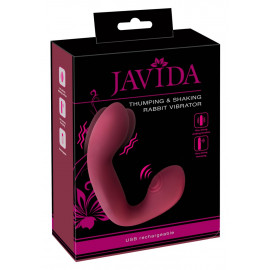 Javida Thumping & Shaking Rabbit Vibrator Red