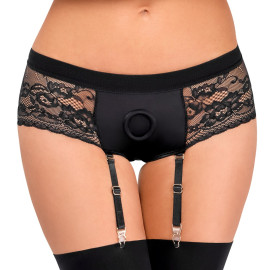 Bad Kitty Strap-On Lace Panties with Suspender 2493608 Black