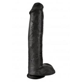 Pipedream King Cock 15" Cock with Balls Black