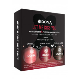 Dona Let Me Kiss You Massage Giftset - Darčeková sada masážnych olejov 3ks