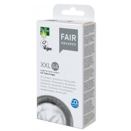 Fair Squared XXL 64 Fair Trade Vegan Condoms 8 pack