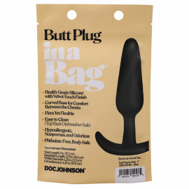 Doc Johnson in a Bag Butt Plug 5"/12 cm Black