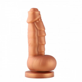 HiSmith HSD04 Squamule Silicone Dildo Suction Cup 8.1" Gold