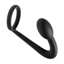Prostatic Play Explorer Silicone Cock Ring and Prostate Plug - Erekčný krúžok s análnym kolíkom