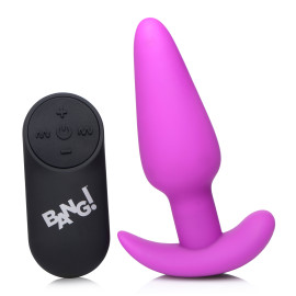 Bang! 21X Silicone Butt Plug with Remote Purple