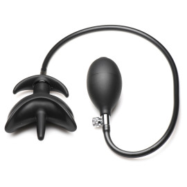 Master Series Ass Bound Anchor Inflatable Silicone Anal Plug Black