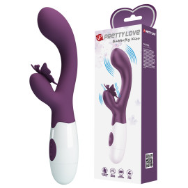Pretty Love Butterfly Kiss Rabbit Vibrator Purple