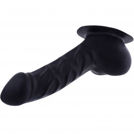 Toylie Latex Penis Sleeve Franz with Base Plate 14cm Black