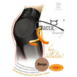 Gatta Bye Cellulit 50 - Zoštíhľujúce pančuchy Beige Telová