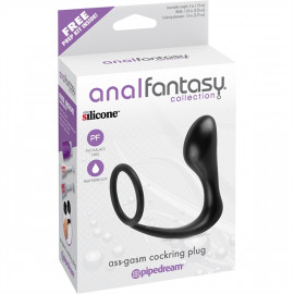 Anal Fantasy Ass-Gasm Cockring Plug - Análny kolík s erekčným krúžkom