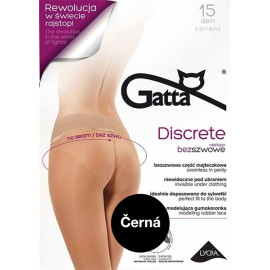 Gatta Discrete - Bezšvové pančuchové nohavice Nero Čierna
