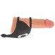 Rebel Cock Ring with RC Ball Massager Black
