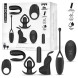 Tardenoche Six-In-One Vibrating Bullet & 6 Silicone Accessories Kit Black