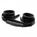 InToYou Black Shadow Vegan Leather Cuffs with Handle Black