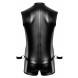 Svenjoyment Short Sleeveless Matte Look Jumpsuit 2150476 Black