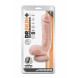 Blush Dr. Skin Plus 8 Inch Thick Poseable Dildo with Squeezable Balls Vanilla
