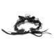 LateToBed BDSM Line Collar with Bow, Bell and Lace Black
