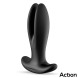 Action Pinsy Expandable Anal Plug with Remote Control Black