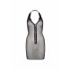 Leg Avenue Fishnet Zip Up Mini Dress 86086 Black