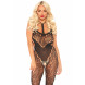 Leg Avenue Lace Bodystocking with Cut Out 89235 Black