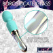 Prisms Vibra-Glass 10X Turquoise Dual Ended Silicone/Glass Wand Teal