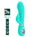 Pretty Love Prescott Red Super Soft Silicone Dual Vibrator Aqua Green
