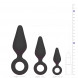 Easytoys Black Buttplugs with Pull Ring Set
