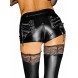 Noir Handmade F138 Powerwetlook Shorts with 2-way Zipper and Back Pockets with Lacing Selfish