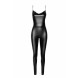 Noir Handmade F306 Mirage Catsuit with Jewelry Rhinestone Chain Adorning The Back