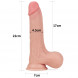 LoveToy Sliding Skin Dual Layer Dong Whole Testicle 8.5