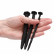 Ouch! Silicone Screw Plug Set Urethral Sounding Black