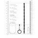 Ouch! Silicone Plug & Cock Ring Set Urethral Sounding Black