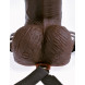 Fetish Fantasy 8" Hollow Rechargeable Strap-On with Remote Brown