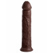 Pipedream King Cock Elite 11" Silicone Dual Density Cock Brown