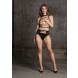 Le Désir Helike XLV Two Piece with Open Cups, Crop Top and Pantie Black